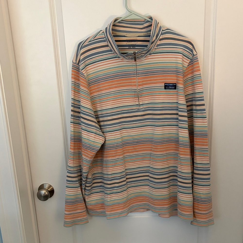 Striped LL Bean Multicolor zip-up Sweatshirt